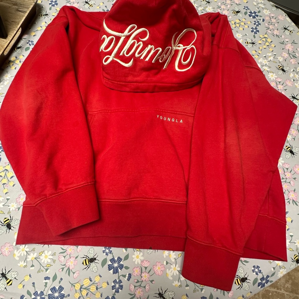 YoungLA Red Hoodie- Men’s XL